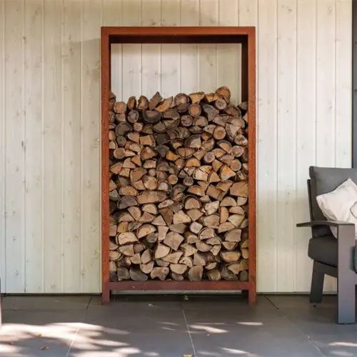 Adezz Houtopslag cortenstaal 150x40x100 cm