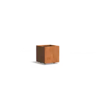 Adezz Cortenstaal plantenbak 50x50x50 cm  - Met wielen