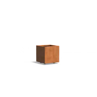 Adezz Cortenstaal plantenbak 50x50x50 cm  - Met wielen