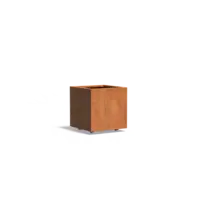 Adezz Cortenstaal plantenbak 60x60x60 cm  - Met wielen