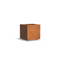 Adezz Cortenstaal plantenbak 70x70x70 cm  - Met wielen