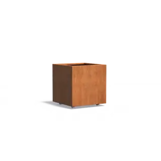 Adezz Cortenstaal plantenbak 70x70x70 cm  - Met wielen
