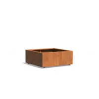 Adezz Cortenstaal plantenbak 100x100x40 cm  - Met wielen
