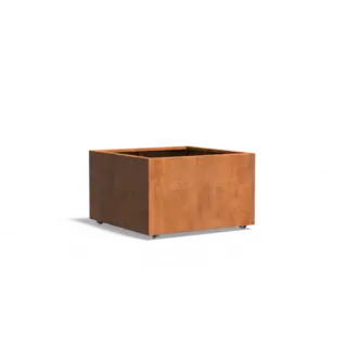 Adezz Cortenstaal plantenbak 100x100x60 cm  - Met wielen