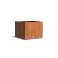 Adezz Cortenstaal plantenbak 100x100x80 cm  - Met wielen