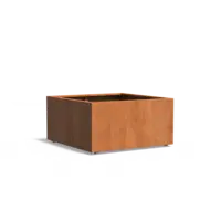Adezz Cortenstaal plantenbak 120x120x60 cm  - Met wielen