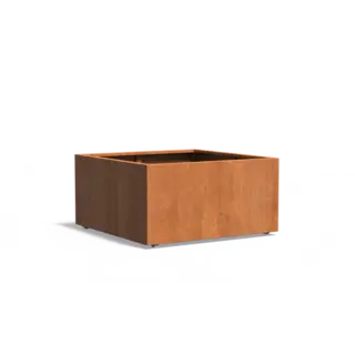 Adezz Cortenstaal plantenbak 120x120x60 cm  - Met wielen