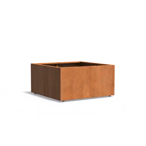 Adezz Cortenstaal plantenbak 120x120x60 cm  - Met wielen