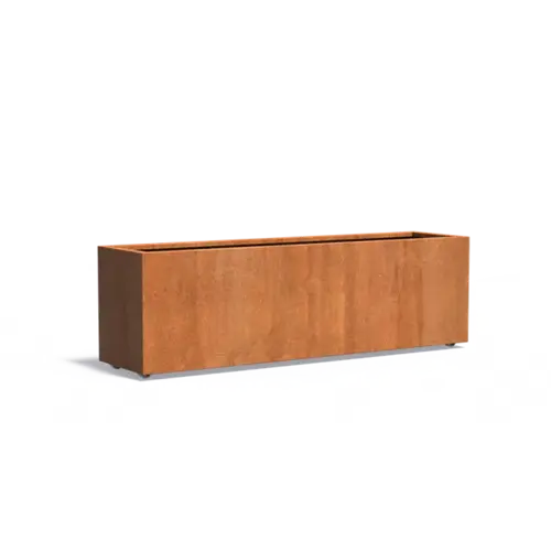 Adezz Cortenstaal plantenbak 200x50x60 cm  - Met wielen
