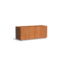 Adezz Cortenstaal plantenbak 150x50x60 cm  - Met wielen