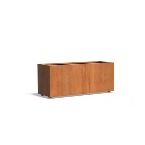 Adezz Cortenstaal plantenbak 150x50x60 cm  - Met wielen