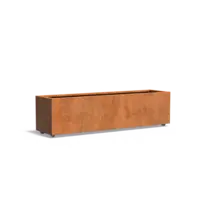 Adezz Cortenstaal plantenbak 200x50x50 cm  - Met wielen