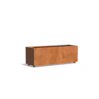 Adezz Cortenstaal plantenbak 150x50x50 cm  - Met wielen