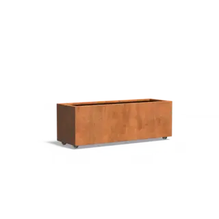 Adezz Cortenstaal plantenbak 150x50x50 cm  - Met wielen