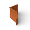 Kantopsluiting cortenstaal gezette binnenhoek  | 30x30x15cm 3mm