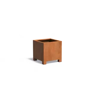 Adezz Cortenstaal plantenbak 70x70x70 cm - Met poten