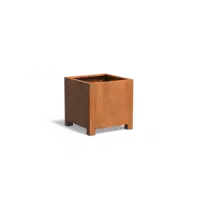 Adezz Cortenstaal plantenbak 80x80x80 cm - Met poten