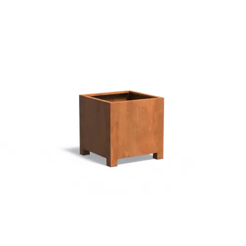 Adezz Cortenstaal plantenbak 80x80x80 cm - Met poten