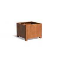 Adezz Cortenstaal plantenbak 100x100x80 cm - Met poten