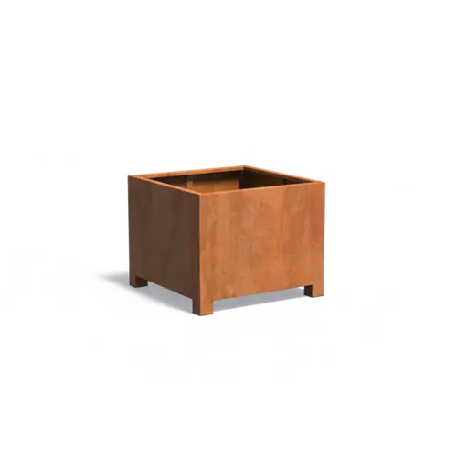 Adezz Cortenstaal plantenbak 100x100x80 cm - Met poten