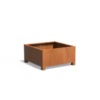 Adezz Cortenstaal plantenbak 120x120x60 cm - Met poten