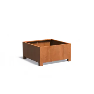 Adezz Cortenstaal plantenbak 120x120x60 cm - Met poten