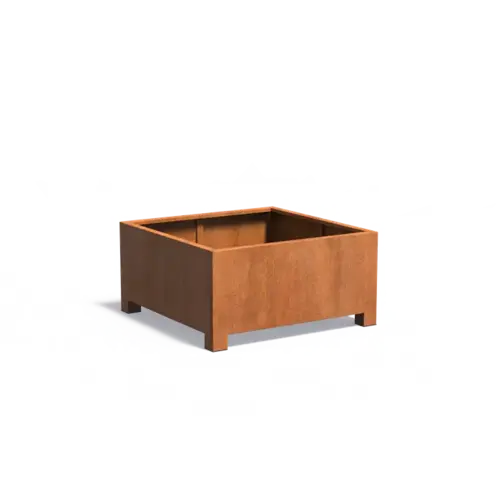 Adezz Cortenstaal plantenbak 120x120x60 cm - Met poten