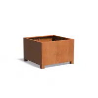 Adezz Cortenstaal plantenbak 120x120x80 cm - Met poten