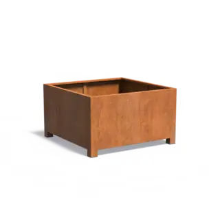 Adezz Cortenstaal plantenbak 140x140x80 cm - Met poten