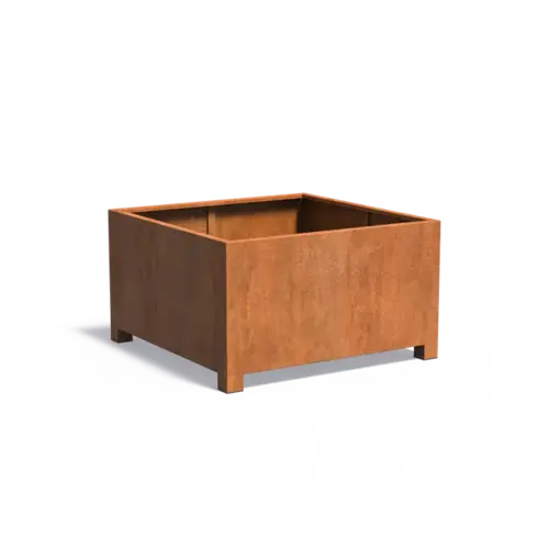 Adezz Cortenstaal plantenbak 140x140x80 cm - Met poten