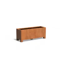 Adezz Cortenstaal plantenbak 150x50x60 cm - Met poten