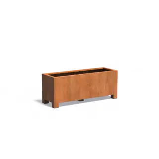 Adezz Cortenstaal plantenbak 150x50x60 cm - Met poten
