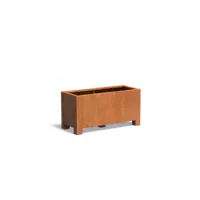 Adezz Cortenstaal plantenbak 120x50x60 cm - Met poten