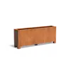 Cortenstaal plantenbak 200x40x80 cm - Met poten