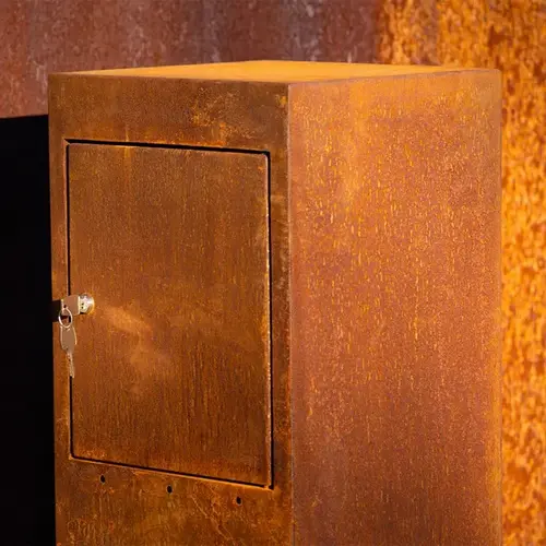 Adezz Cortenstaal brievenbus Nox 35x35x120 cm