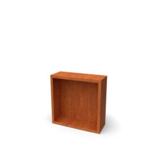 Geroba Houtopslag cortenstaal 100x38,5x100 cm - Met achterwand