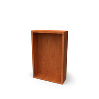 Geroba Houtopslag cortenstaal 100x38,5x150 cm - Met achterwand