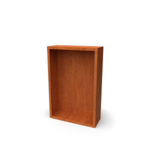 Geroba Houtopslag cortenstaal 100x38,5x150 cm - Met achterwand