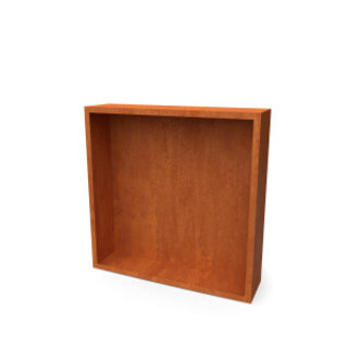 Geroba Houtopslag cortenstaal 150x38,5x150 cm - Met achterwand