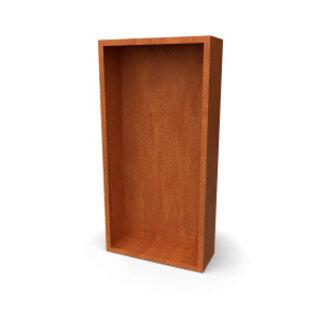 Geroba Houtopslag cortenstaal 100x38,5x200 cm - Met achterwand