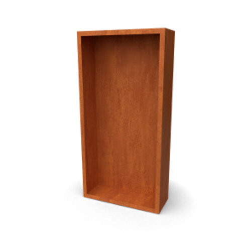 Geroba Houtopslag cortenstaal 100x38,5x200 cm - Met achterwand