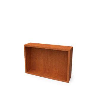 Geroba Houtopslag cortenstaal 150x38,5x100 cm - Met achterwand