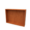 Houtopslag cortenstaal 200x38,5x150 cm - Met achterwand
