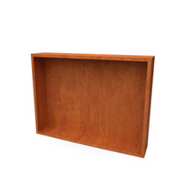 Geroba Houtopslag cortenstaal 200x38,5x150 cm - Met achterwand