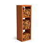 Houtopslag cortenstaal 50x38,5x150 cm - 3 vakken