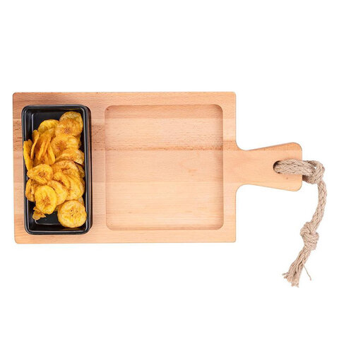 Bowls and Dishes Borrelplank met 2-vaks bakje - Elegant, Stijlvol en Ontzettend Handig