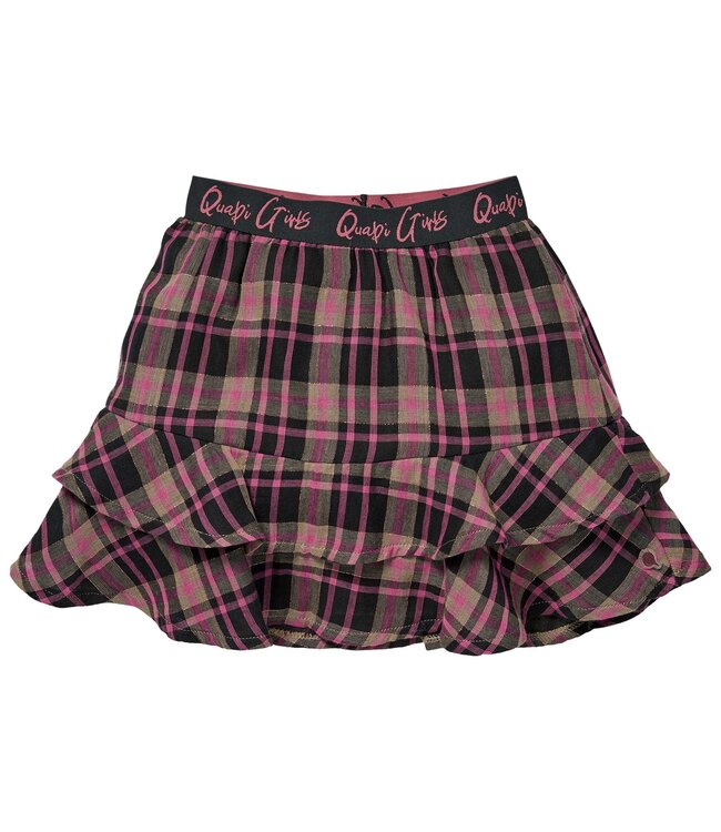 Quapi Meisjes rok - Kendra - AOP Zand geruit