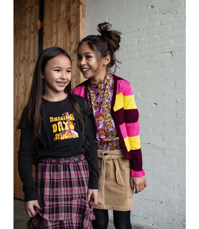 Quapi Meisjes rok - Kendra - AOP Zand geruit