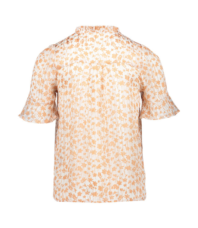 Geisha Meisjes top AOP - Off white / Abrikoos / Zilver
