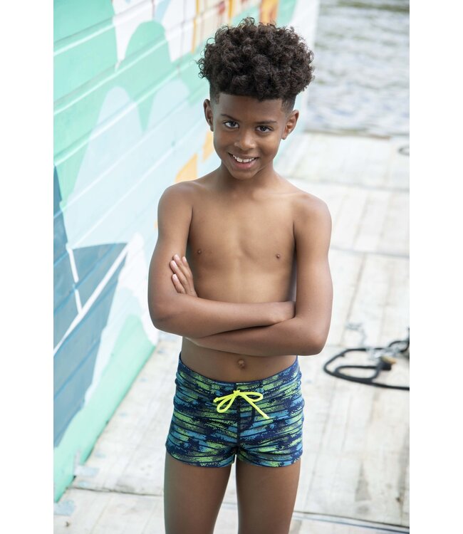 Just Beach Jongens zwembroek - Army gestreept